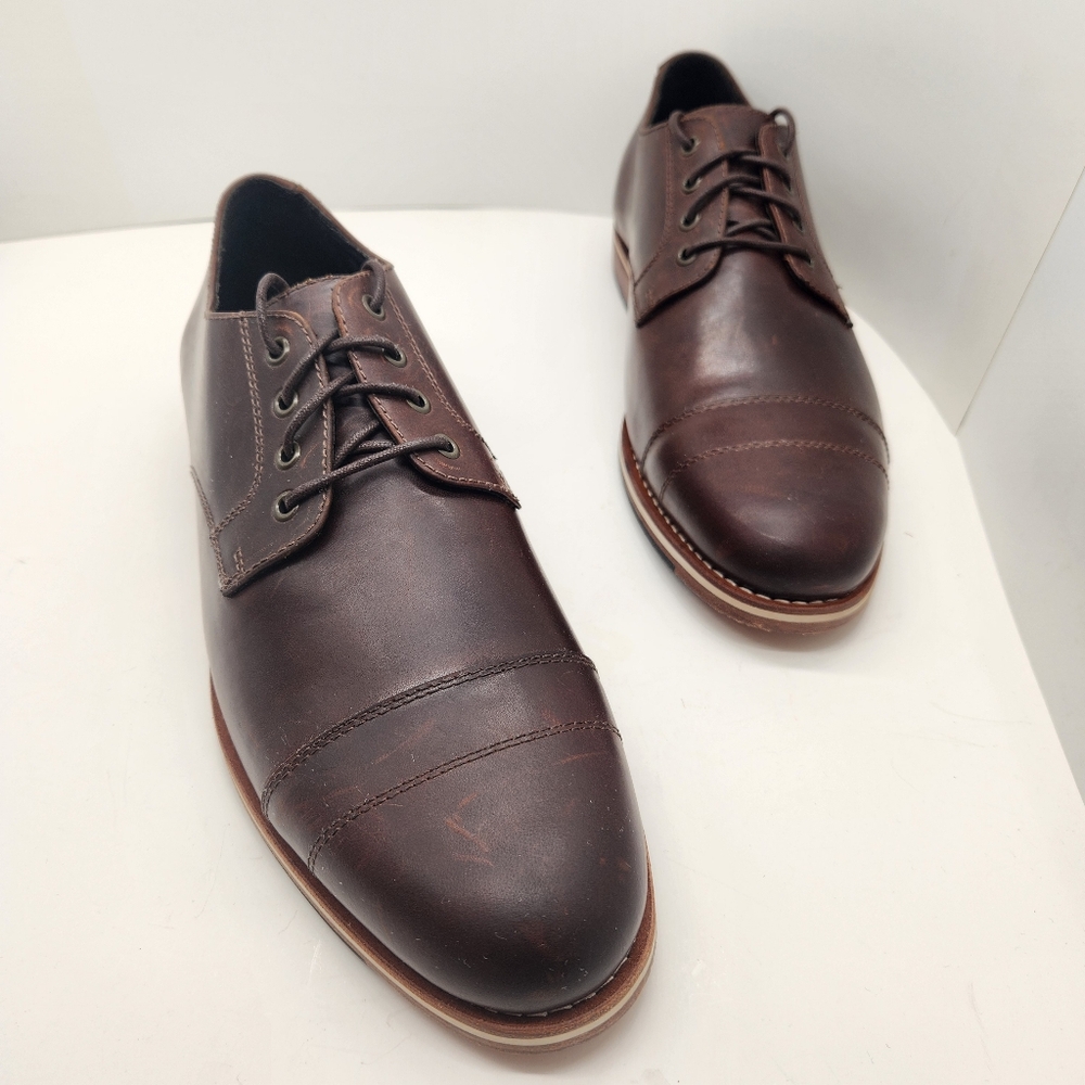 Helm Dress Shoes Men's 16 Brown Leather Bradley Oxford Business Casual New $245